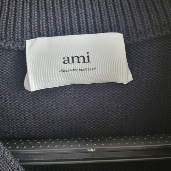 AMI ALEXANDRE MATTIUSSI-Black Ami de Cœur Cardigan - Picture 5 of 8